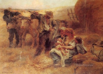 レオン・オーギュスティン・レルミット Painting - フランス 1844 年から 1925 年 ラ・ファミーユ SnD 1908 田園風景 農民 レオン・オーギュスタン・レルミット